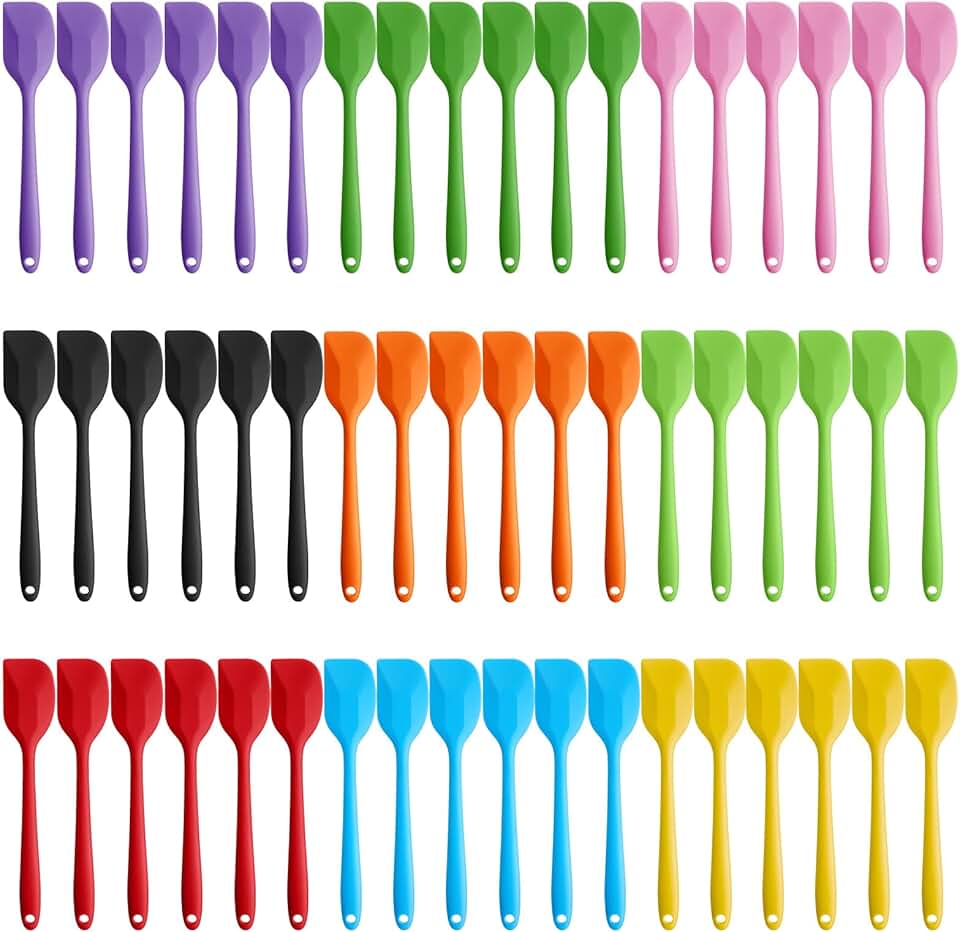 54-Piece Silicone Spatula Set, 8.1 Inch, Heat-Resistant, Flexible, Dishwasher Safe