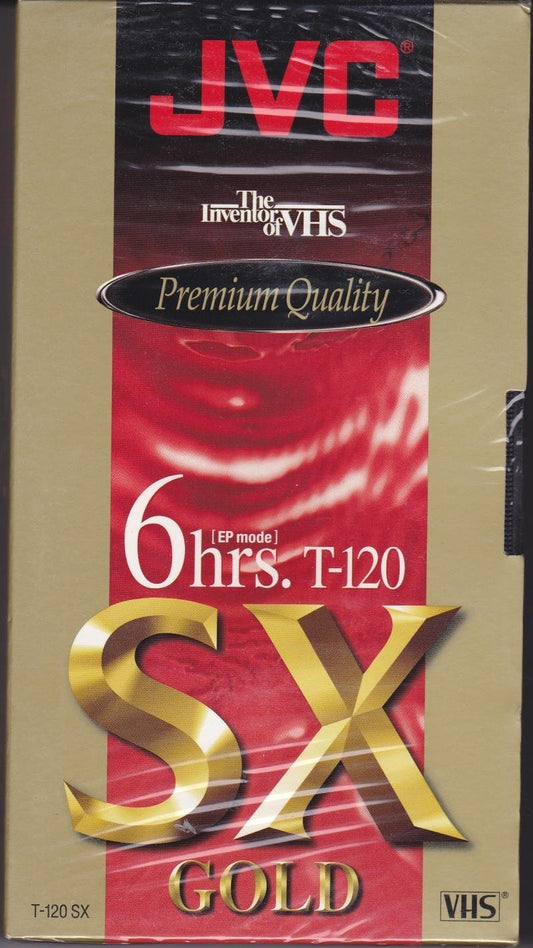 Premium Quality 6 Hrs. T-120 Sx Gold VHS Tapes 4 Pack