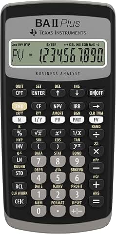 Black Medium Financial Calculator