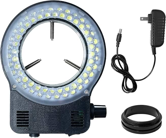 Adjustable 144-LED Ring Light for Stereo Microscope