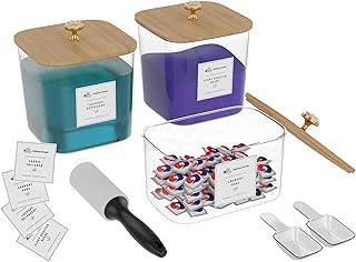3-Pack Laundry Detergent and Dryer Sheet Storage Jars