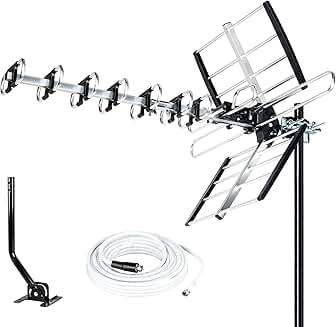 Upgraded 2025 HDTV Antenna, 200 Mile Range, Supports 4 TVs