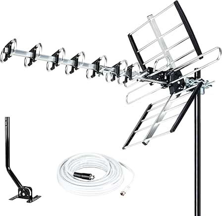 Upgraded 2025 HDTV Antenna, 200 Mile Range, Supports 4 TVs