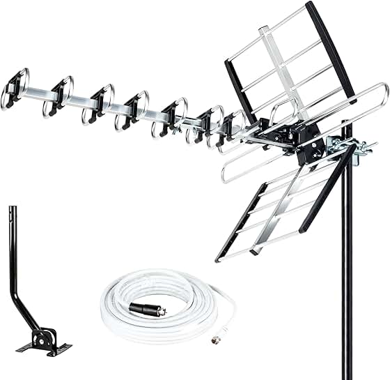 Upgraded 2025 HDTV Antenna, 200 Mile Range, Supports 4 TVs