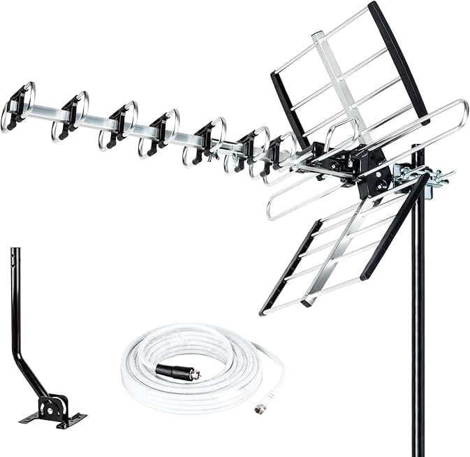 Upgraded 2025 HDTV Antenna, 200 Mile Range, Supports 4 TVs