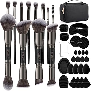 37-Piece Multi-Functional Makeup Brush Set in Black