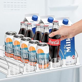 Adjustable Fridge Drink Organizer with 5 Rows