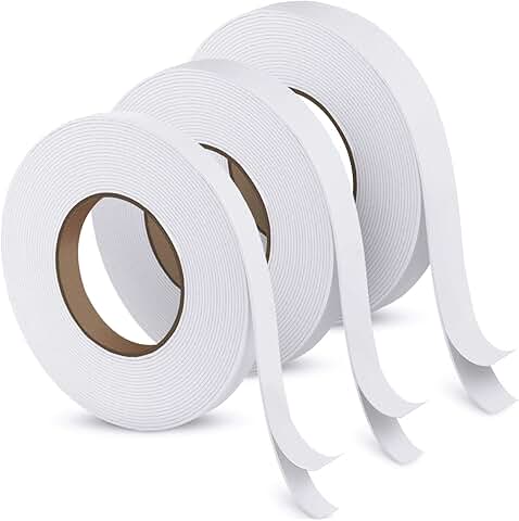 Three Rolls of 50Ft Double Sided Foam Tape
