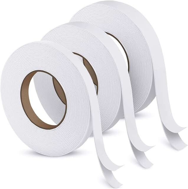 Three Rolls of 50Ft Double Sided Foam Tape