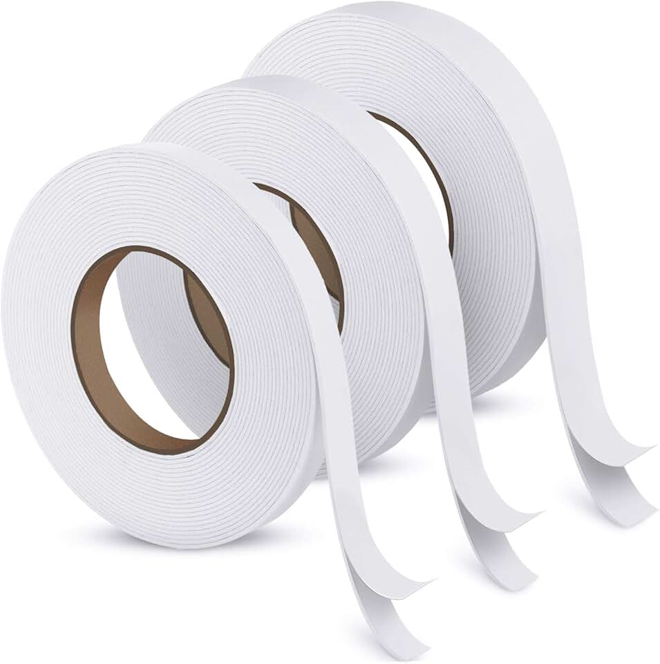Three Rolls of 50Ft Double Sided Foam Tape