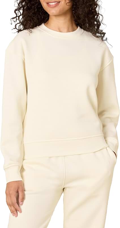 Women's Boxy Drop Shoulder Crewneck Sweatshirt