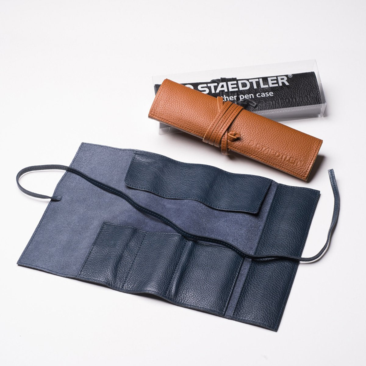 Brown leather pencil case