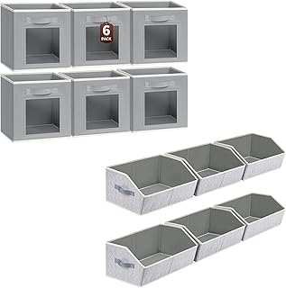 11-Inch Cube Storage Bins with Window