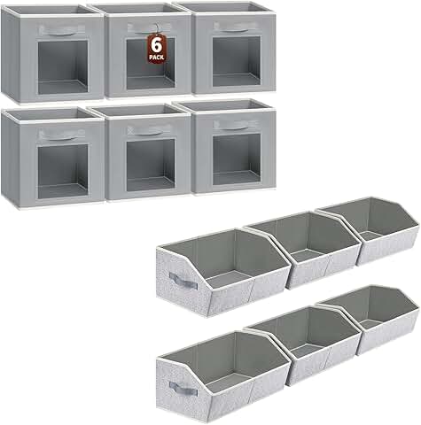 11-Inch Cube Storage Bins with Window