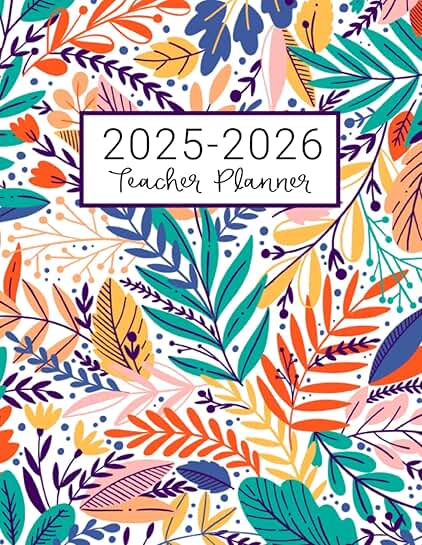 Teacher planner with weekly and monthly agendas