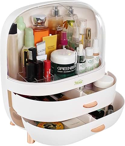 Large Portable Makeup and Skincare Organizer with Drawers