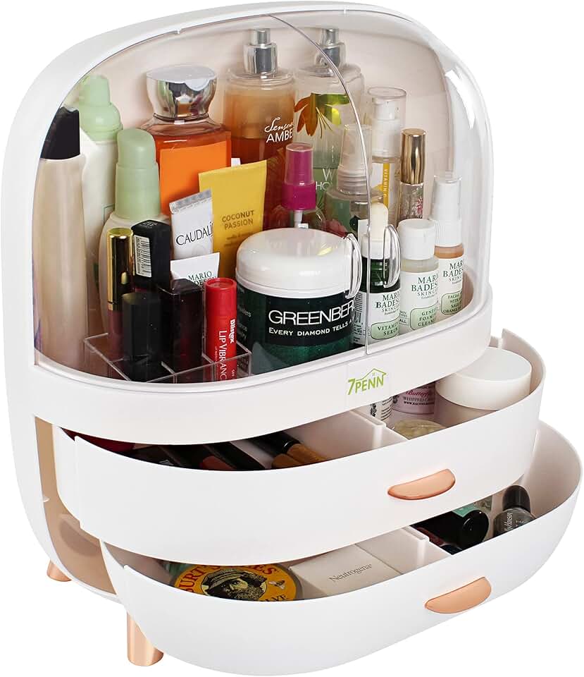 Large Portable Makeup and Skincare Organizer with Drawers