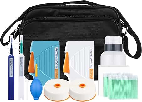 13-Piece Fiber Optic Cleaning Kit with Pens and Cassette