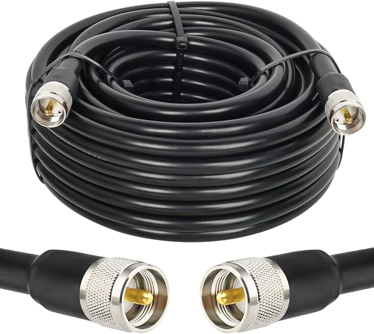 50FT RG213 UHF Coax Cable for Radio and Antennas