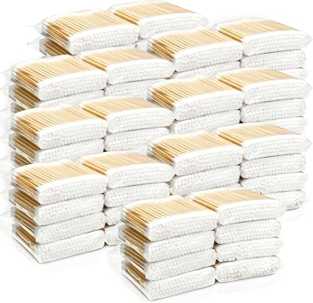 Bulk Pack of 10,000 Double Round Cotton Swabs