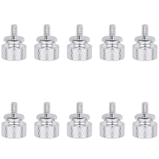 Silver anodized aluminum thumbscrews, 10 pieces