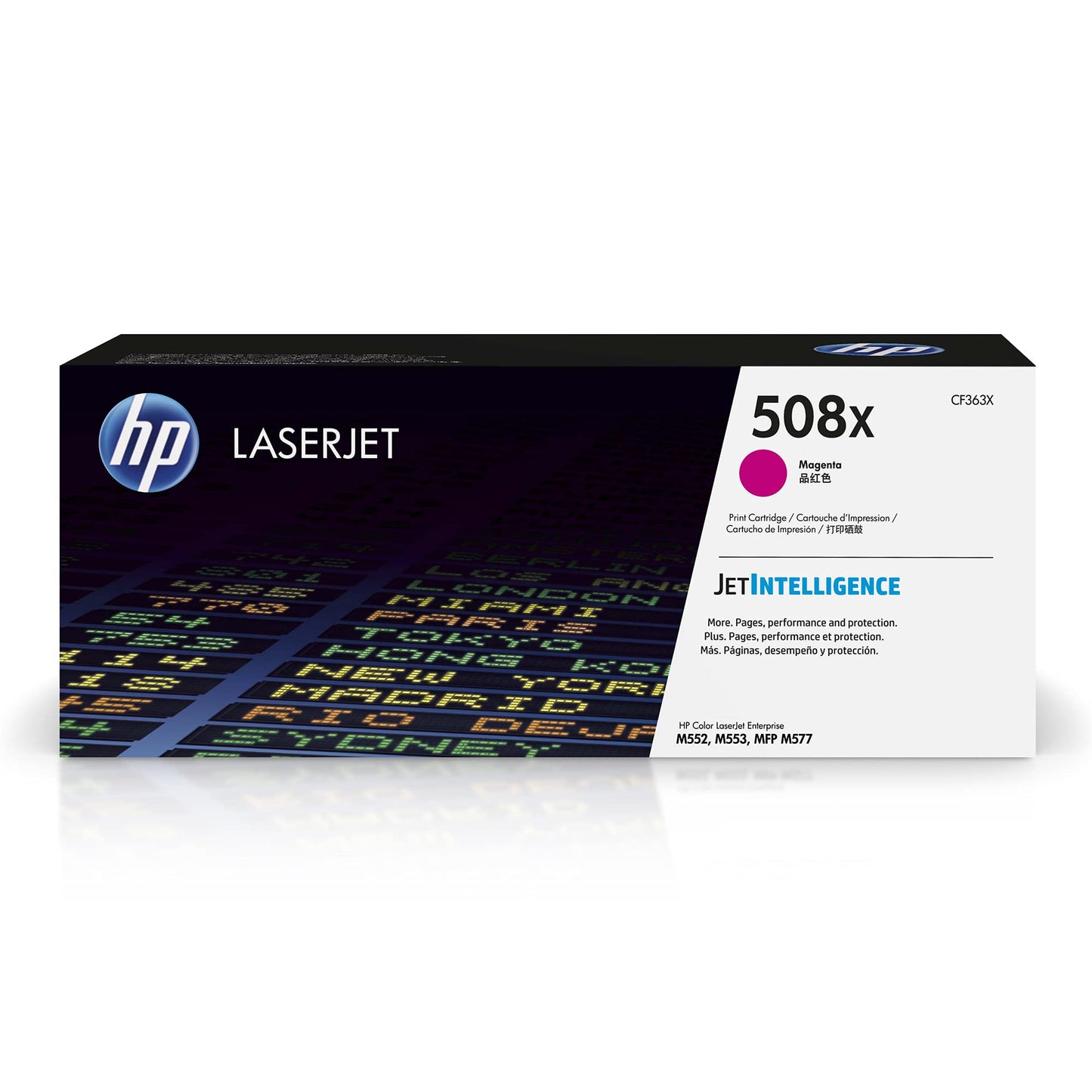 Original 508X Magenta High-yield Toner Cartridge | Works with Color LaserJet Enterprise M552, M553, Color LaserJet Enterprise MFP M577 Series | CF363X