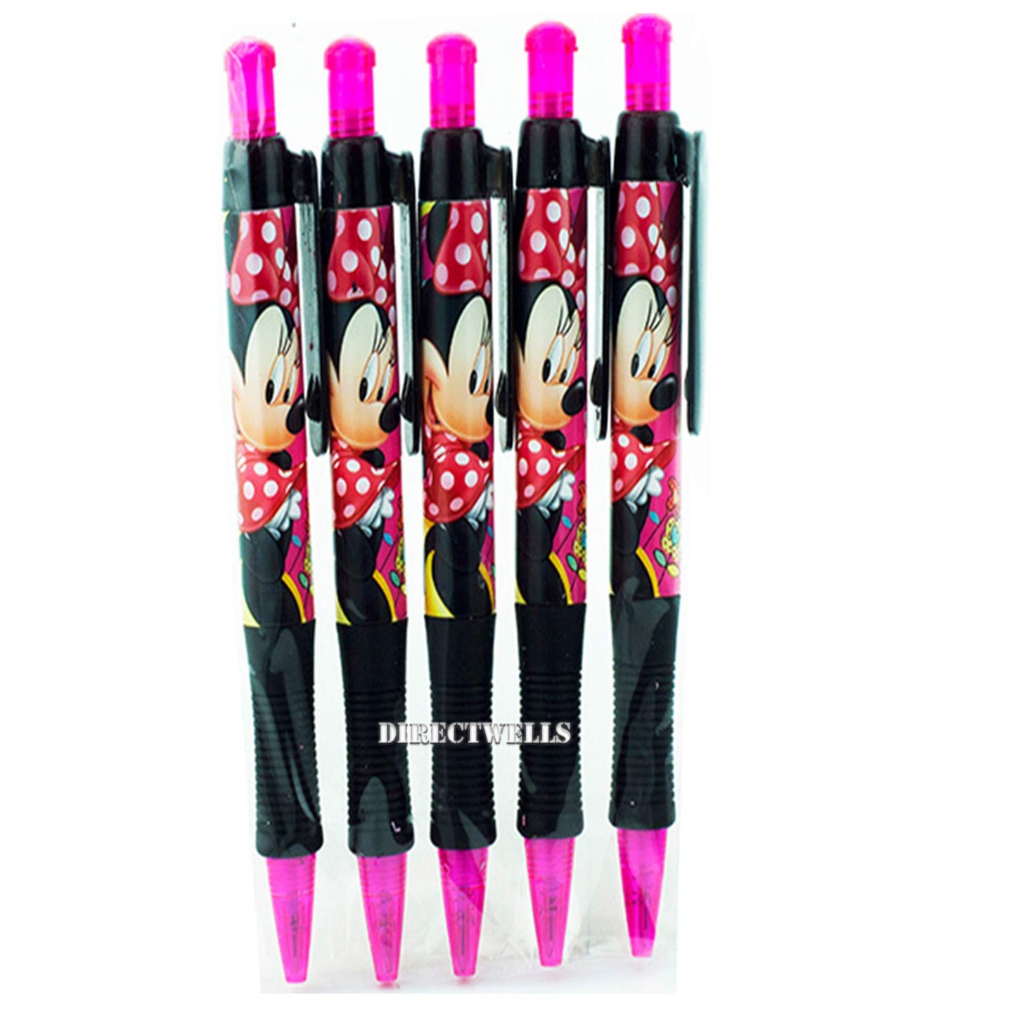 Set of 5 Minnie Mouse Retractable Pens