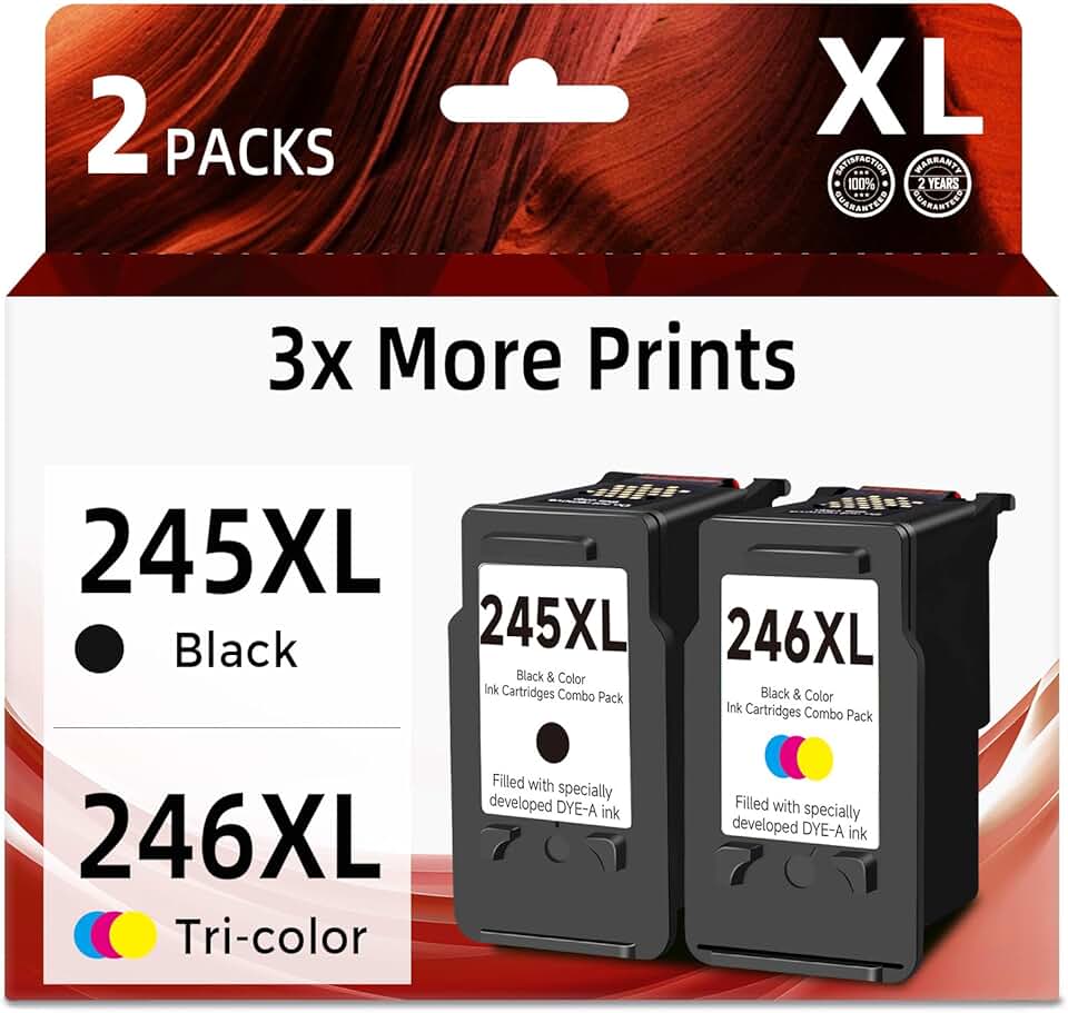 Black Ink Cartridge Replacement Pack for Various Models