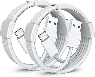 3.3FT USB A to USB C Charging Cables for iPhone and iPad, 2 Pack