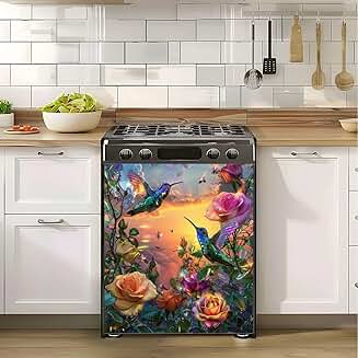 Ethereal Sunset Hummingbirds and Roses Magnet Cover