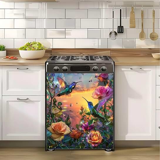Ethereal Sunset Hummingbirds and Roses Magnet Cover