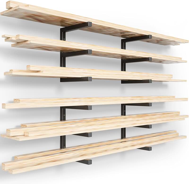 Heavy Duty Wall Mount Wood and Lumber Storage Rack