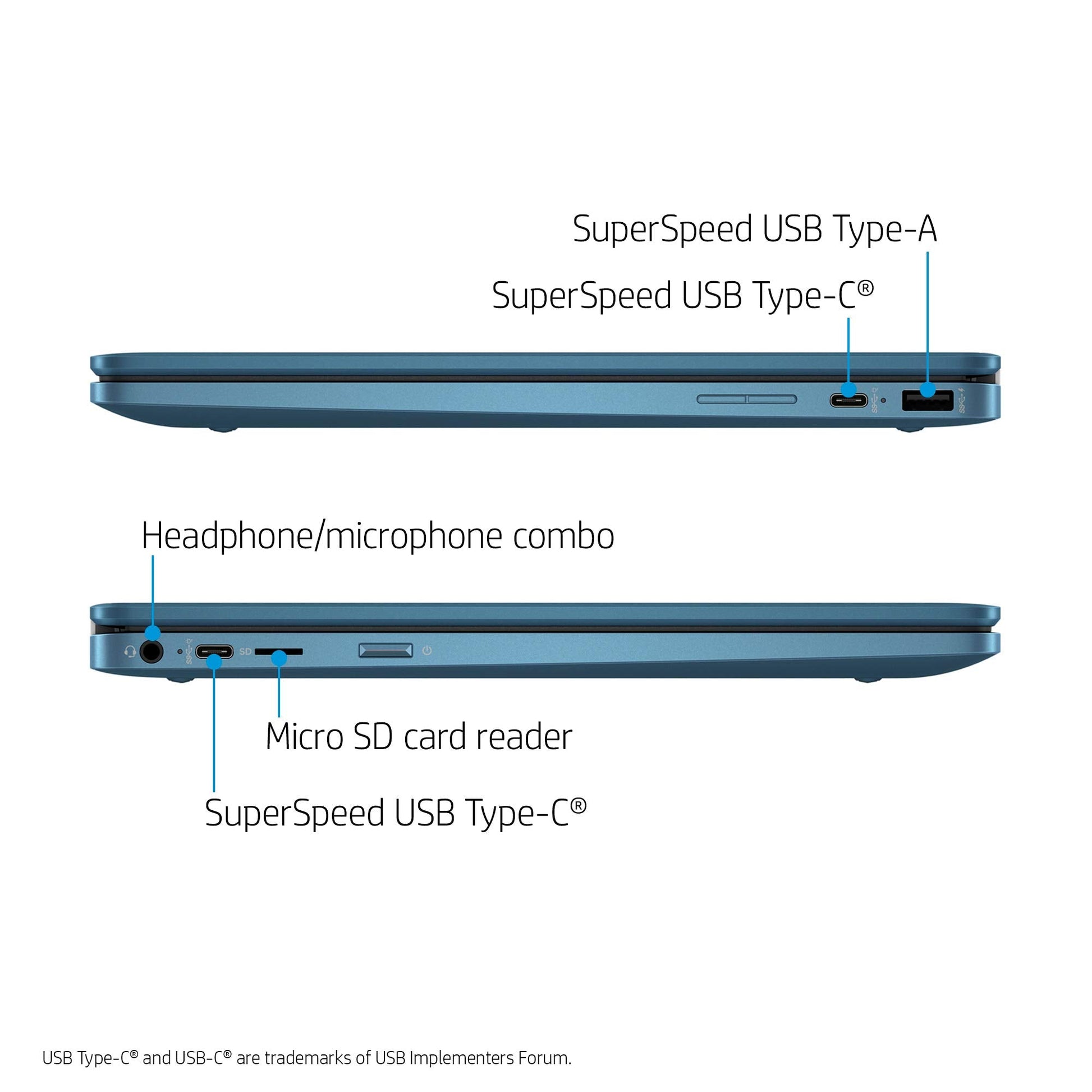 Laptop X360 14a Chromebook 14" HD Touchscreen, Entertaining from Any Angle Intel Celeron, 4GB DDR4 64GB eMMC WiFi Webcam Stereo Speakers Bluetooth 4.2 Chrome Blue Metallic Color (Renewed)