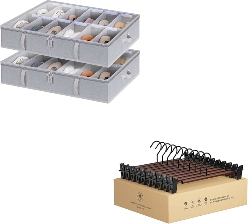 Under Bed Shoe and Pants Storage Organizer