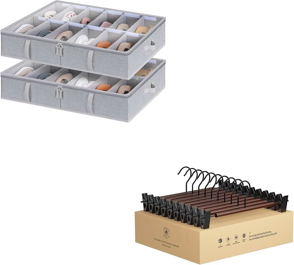 Under Bed Shoe and Pants Storage Organizer