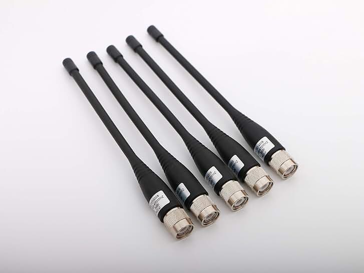 Set of 5 TNC Whip Antennas for 450-470MHz GPS Survey