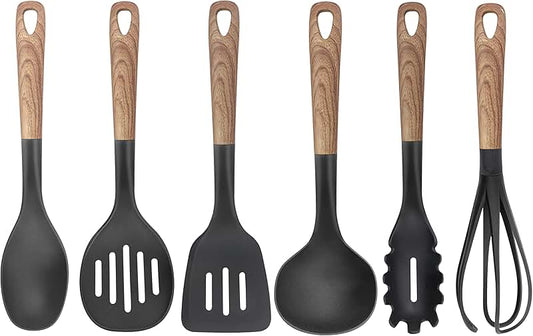 Silicone Spatula Turner Set, 5 Pieces, Heat Resistant, Dishwasher Safe