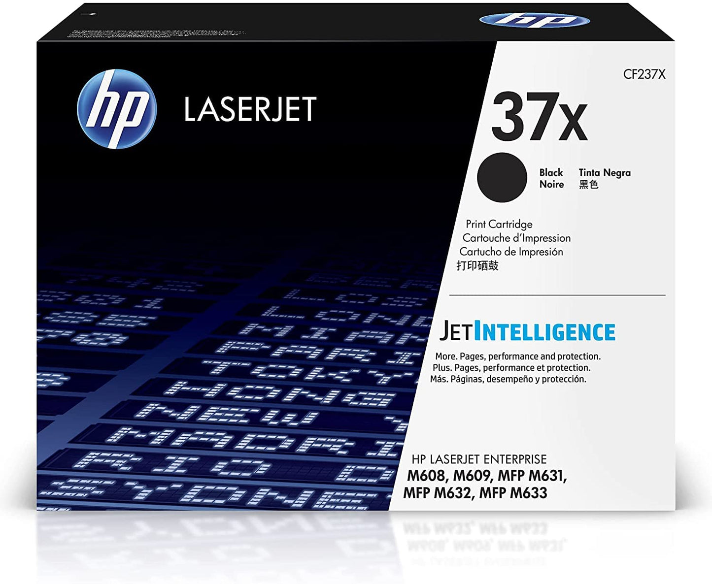 Original 37X Black High-yield Toner Cartridge | Works with LaserJet Enterprise M608, M609 Series, LaserJet Enterprise MFP M631, M632, M633 Series | CF237X
