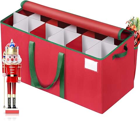 Large Nutcracker and Figurine Storage Box for 12 Ornaments