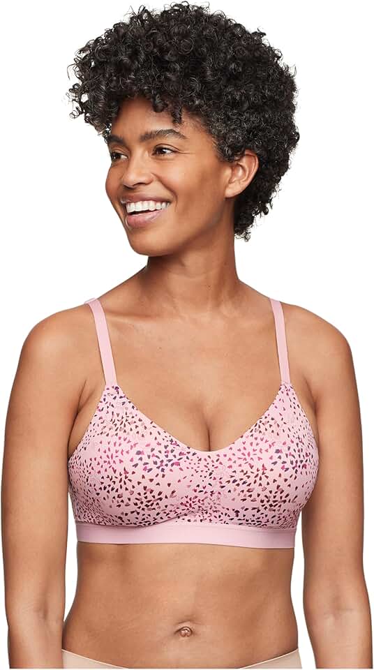 Women's Soft Wireless Lift Convertible Comfort Bra in Lilac Petals