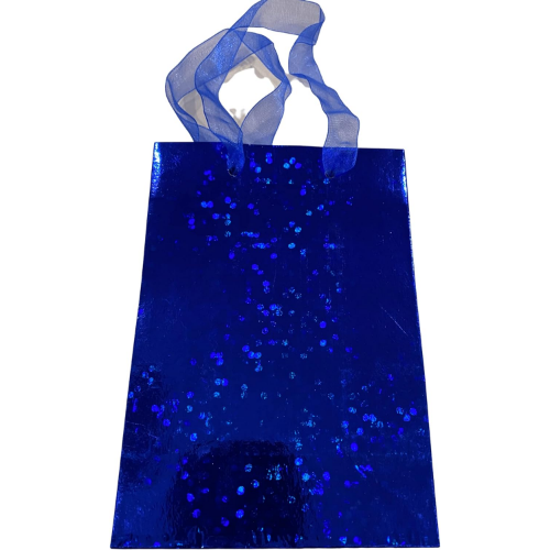 MODAIO-Small Size Gift Bags – Reusable Gift Bags With Handles Stunning Colors - Perfect As Goodie Bags, Birthday Gift Bags, Party Favor Bags– 4"W x 3"D x 6"H Size-1/count (Blue)