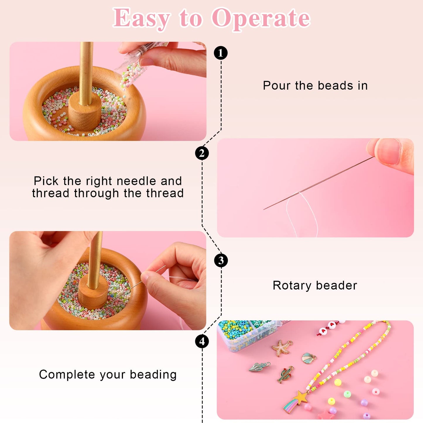 Large Curved Beading Needles for DIY Jewelry Making