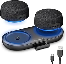 Dual Bluetooth Speakers with Magnetic Base and Phone Stand