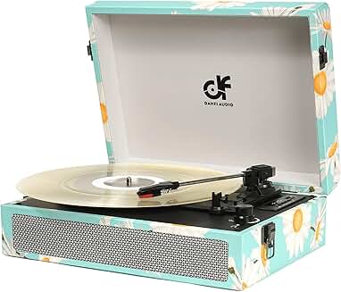 Vintage Bluetooth Record Player with Built-in Speakers