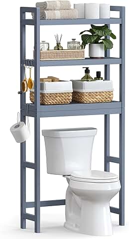 Over Toilet Bathroom Storage with Adjustable Shelves