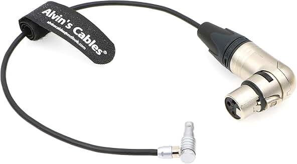 5 Pin Right Angle Male to XLR 3 Pin Female Audio Cable