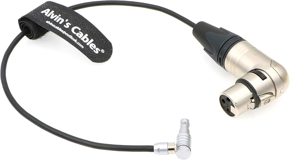 5 Pin Right Angle Male to XLR 3 Pin Female Audio Cable