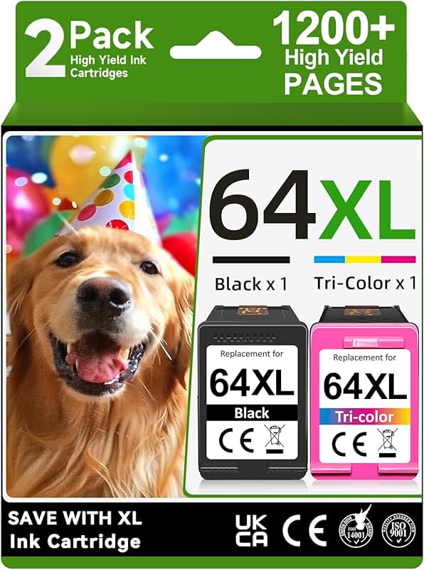 Black and color ink cartridges for compatible printers