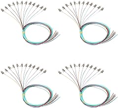 12-Pack 1.2m LC/OM3 Multimode Fiber Optic Pigtails