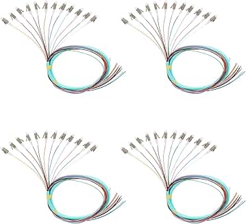12-Pack 1.2m LC/OM3 Multimode Fiber Optic Pigtails